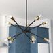 Gresham LED 34.25 inch Antique Gold and Matte Black Chandelier Ceiling Light