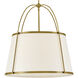 Clarke 4 Light 24.5 inch Lacquered Dark Brass Chandelier Ceiling Light in Lacquered Dark Brass with Off White