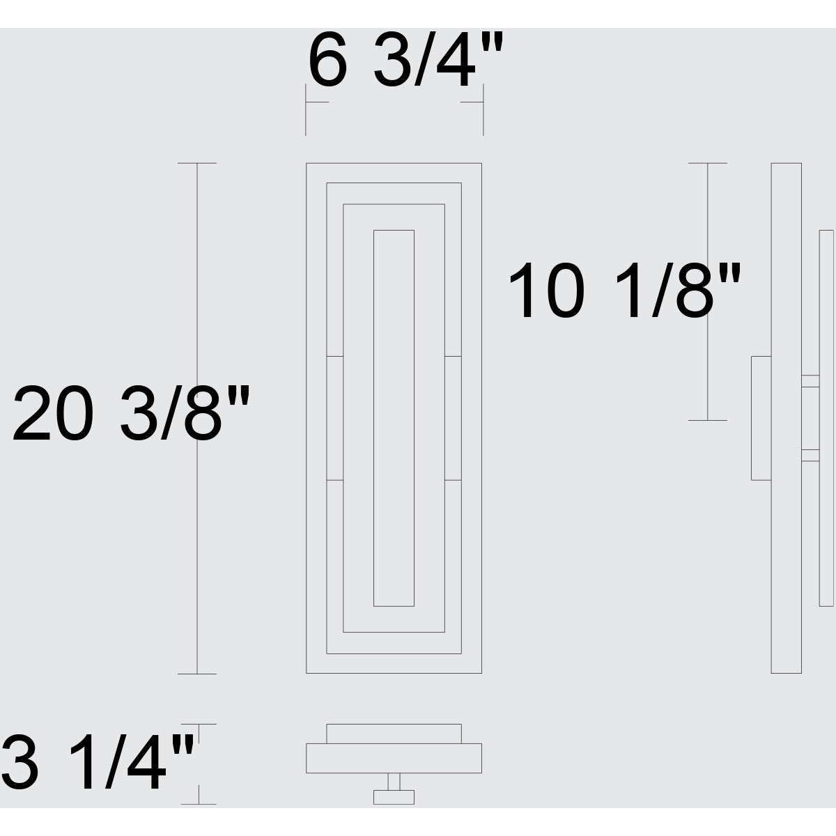 Panels LED 20.38 inch Dark Bronze Outdoor Wall Sconce