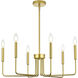 Willa 6 Light 26 inch Brass Pendant Ceiling Light