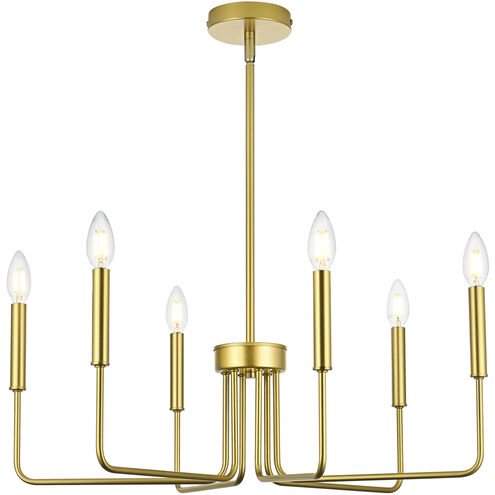 Willa 6 Light 26 inch Brass Pendant Ceiling Light