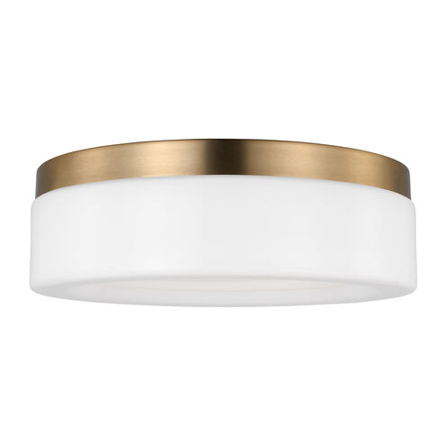 Rhett LED 12 inch Satin Brass Flush Mount Ceiling Light, Medium