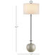 Atlas 42 inch 150 watt Blacksmith and Polished Concrete Console Lamp Portable Light