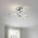 Knoll LED 18.5 inch Polished Chrome Semi Flush Mount Ceiling Light