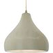 Radiance 1 Light 13.5 inch Antique Brass and Celadon Green Crackle Pendant Ceiling Light