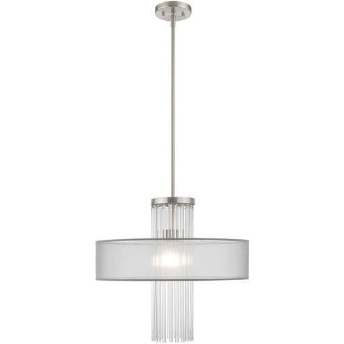 Alexis 1 Light 20 inch Brushed Nickel Pendant Chandelier Ceiling Light