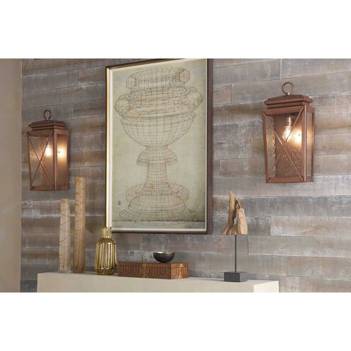 Wakeford 1 Light 22 inch Antique Copper Outdoor Wall Lantern
