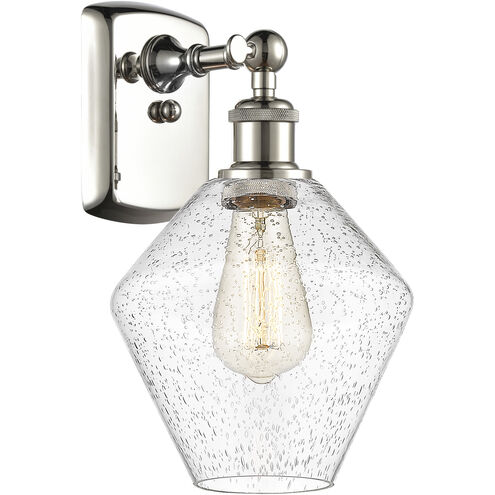 Ballston Cindyrella 1 Light 8 inch Polished Nickel Sconce Wall Light in Incandescent, Seedy Glass