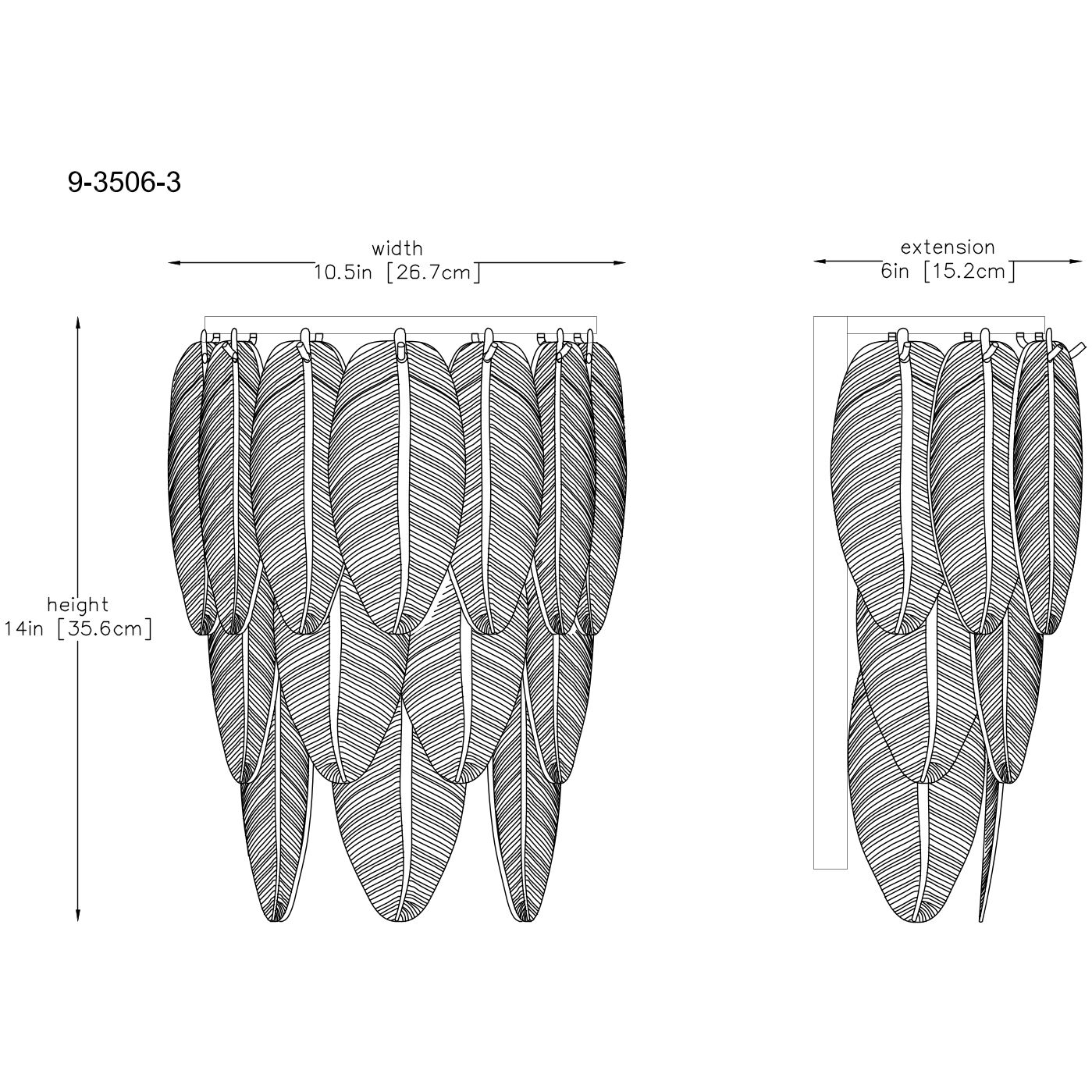 Boa 3 Light 10.5 inch Warm Brass Wall Sconce Wall Light