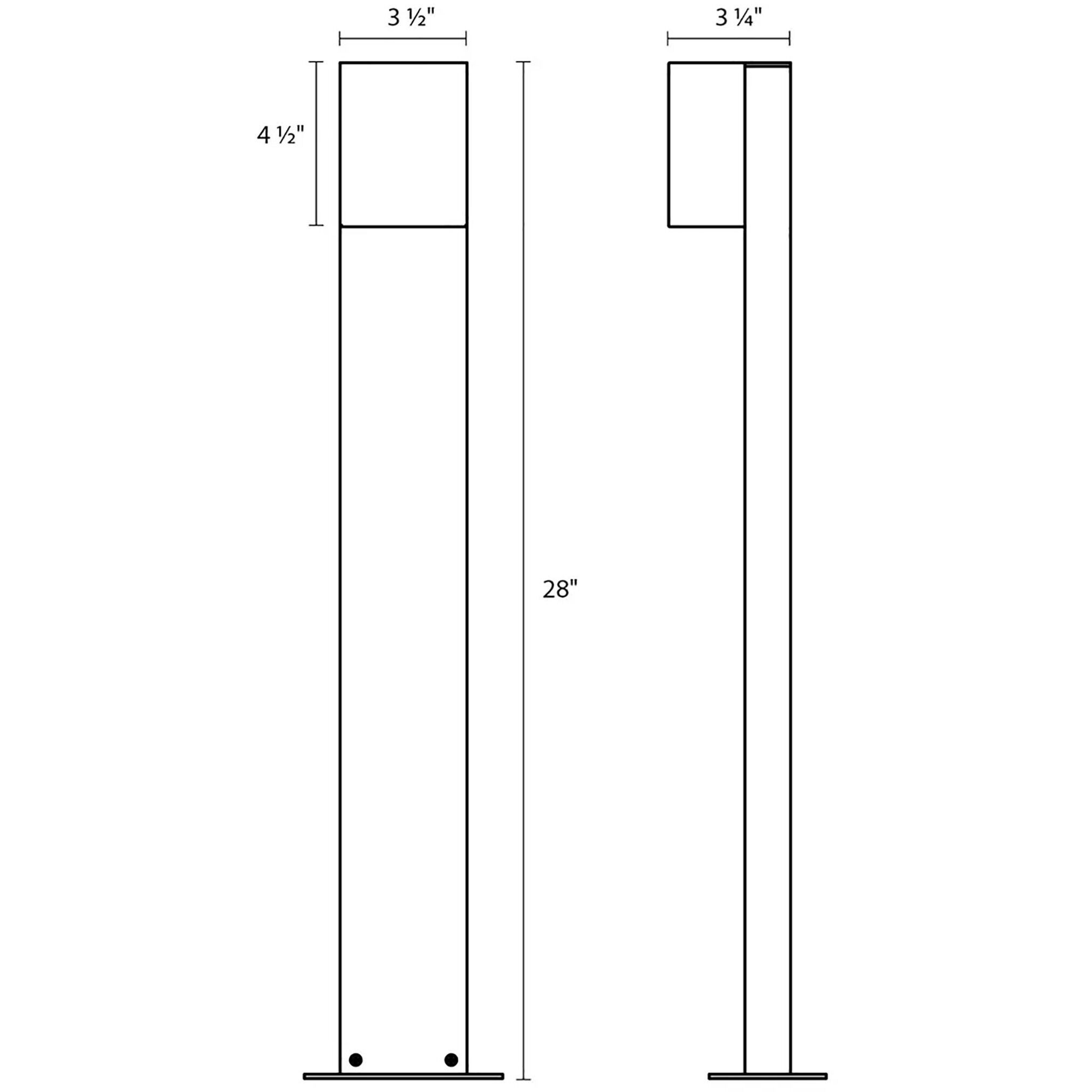Box 12V 10 watt Textured Gray Bollard