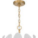 Marclaire 6 Light 19.75 inch Legacy Brass Pendant Ceiling Light in Clear Textured Handmade Glass