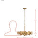 Petal Reign 5 Light 26.5 inch Brass Kisser Pendant Ceiling Light