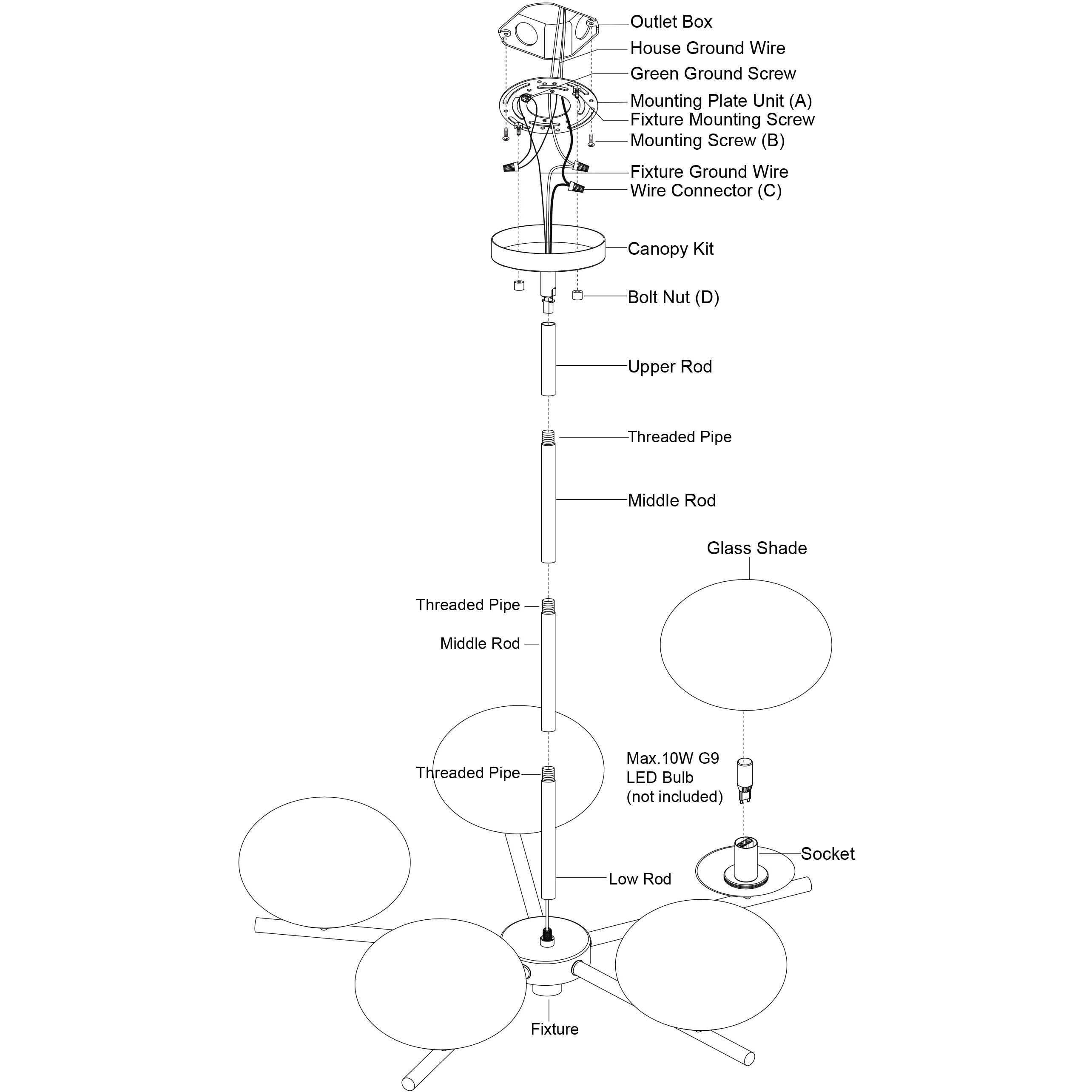 Sloane LED 27 inch Satin Brass Chandelier Ceiling Light