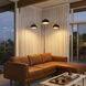 Luna Bella 92 inch 9 watt Weathered Brass and Black Arc Floor Lamp Portable Light