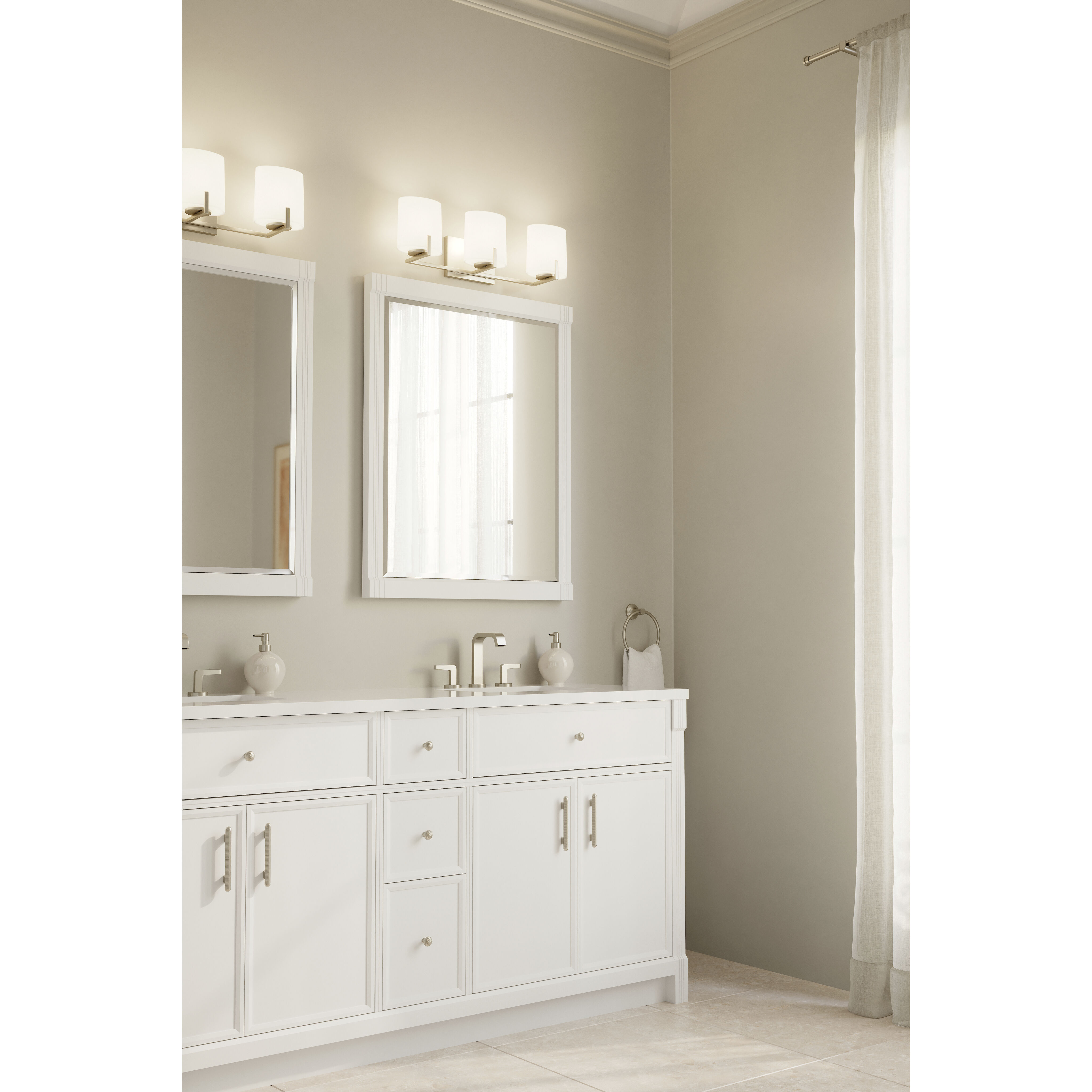 Mirelle 3 Light 25 inch Brushed Nickel Vanity Wall Light