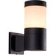 Modern 11 inch Matte Black Outdoor Wall Sconce