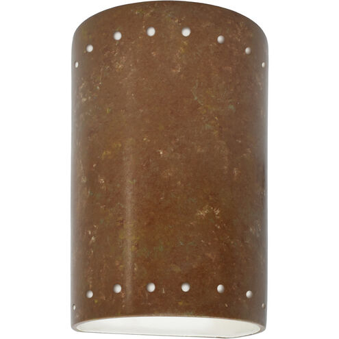 Ambiance Cylinder LED 5.75 inch Rust Patina ADA Wall Sconce Wall Light, Small