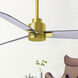 Atlas Alessandra 56 inch Brushed Brass with Brushed Nickel Blades Indoor/Outdoor Ceiling Fan