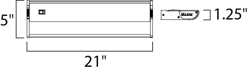 CounterMax MX-X120c 120 Xenon 21 inch Metallic Bronze Under Cabinet