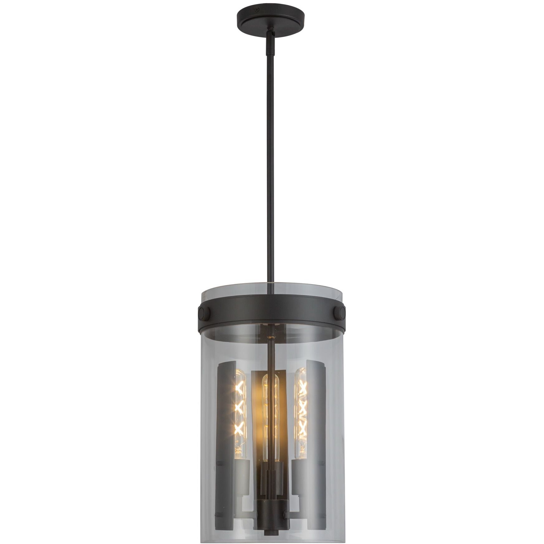 Dahlia 3 Light 10.25 inch Black Pendant Ceiling Light