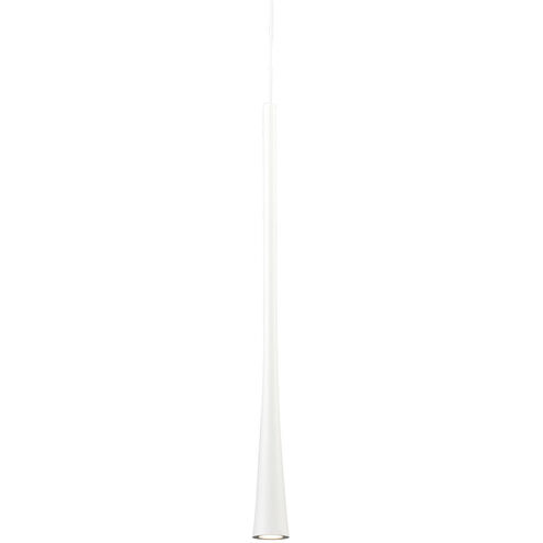 Taper LED 1.25 inch White Pendant Ceiling Light