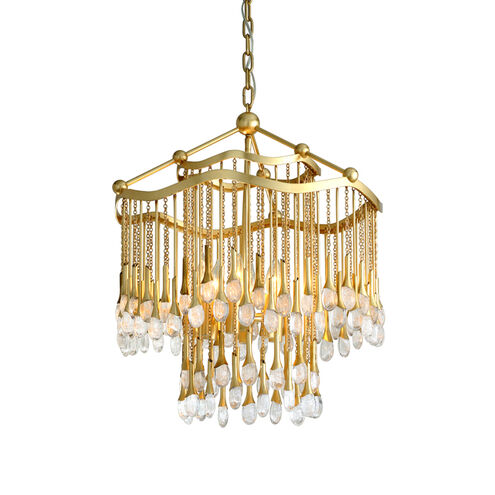 Kiara 6 Light 23.25 inch Gold Leaf Chandelier Ceiling Light