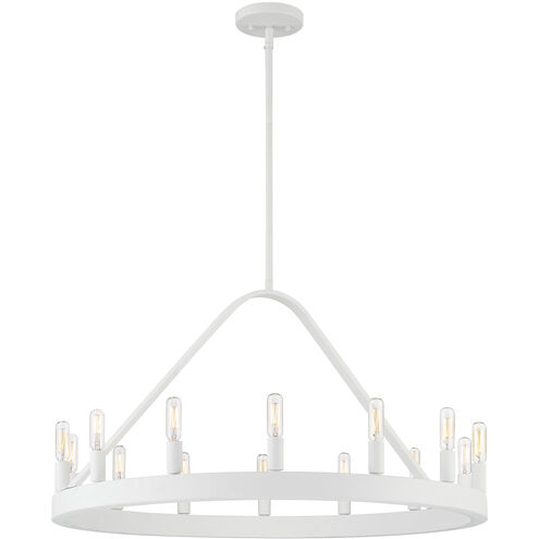 Carousel 14 Light 30 inch Matte White Chandelier Ceiling Light