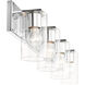 Zurich 4 Light 36 inch Polished Chrome Vanity Sconce Wall Light