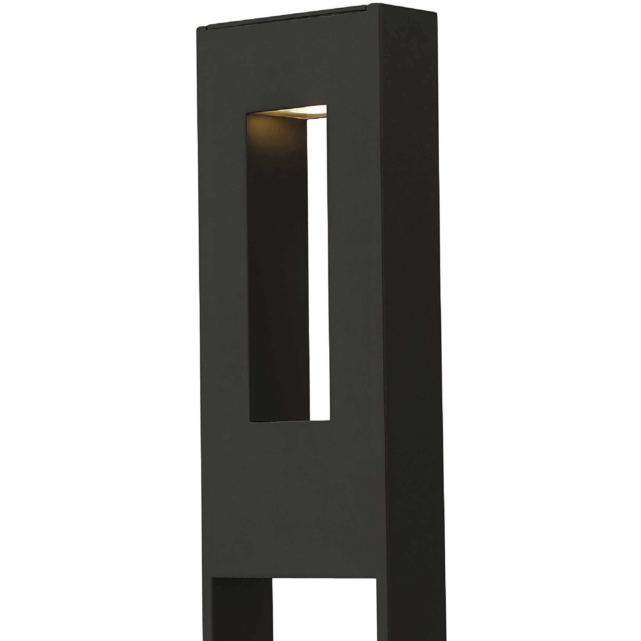Atlantis LED 25 inch Satin Black Outdoor Post Mount Lantern