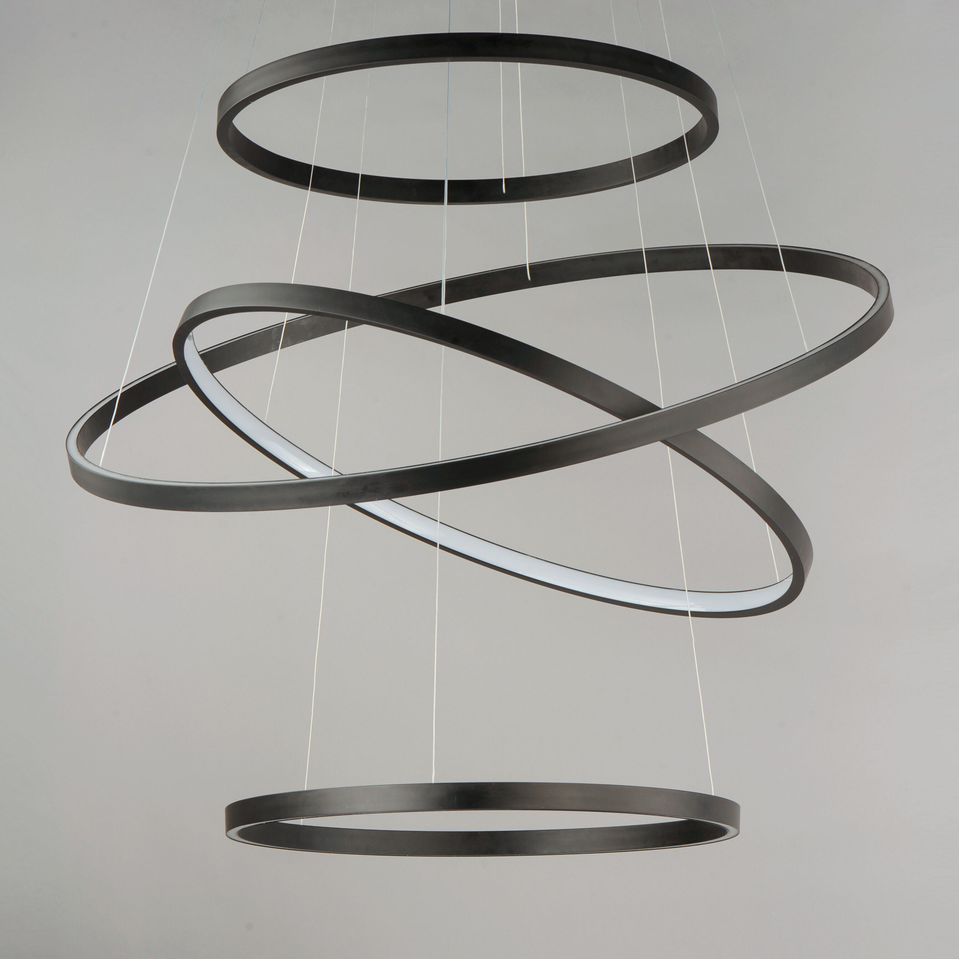 Groove LED 39.5 inch Black Single Pendant Ceiling Light