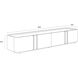 Jamille 80 inch Cream Media Console & Cabinet