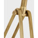 Kelly Wearstler Teline LED 30 inch Antique-Burnished Brass and Matte White Round Chandelier Ceiling Light