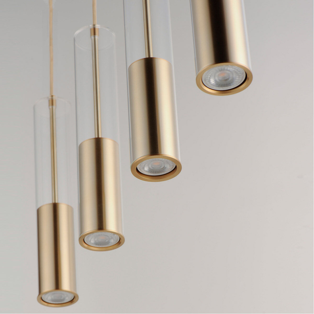 Torch Linear Pendant Ceiling Light in Satin Brass
