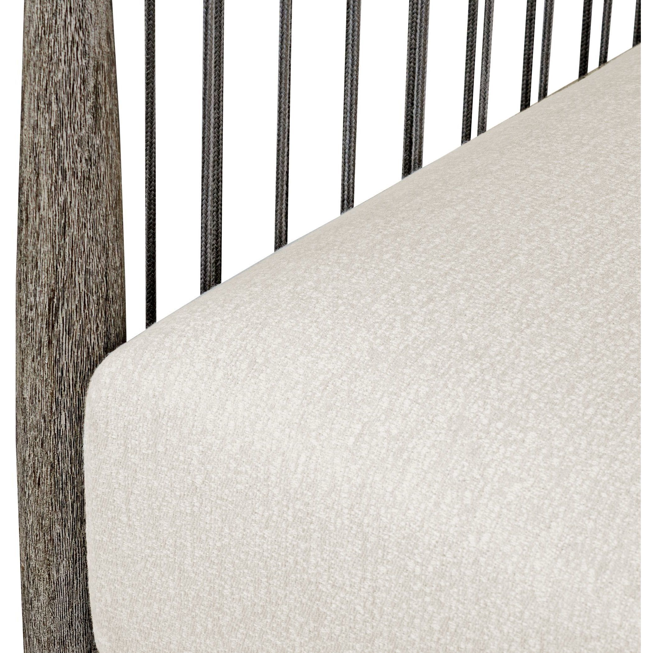 Borneo Weathered Dark Gray and Oyster White Outdoor Lounge Chair