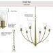 Jheni 6 Light 30 inch Brushed Gold Chandelier Ceiling Light