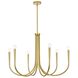 Layne 6 Light 36 inch Brass Chandelier Ceiling Light
