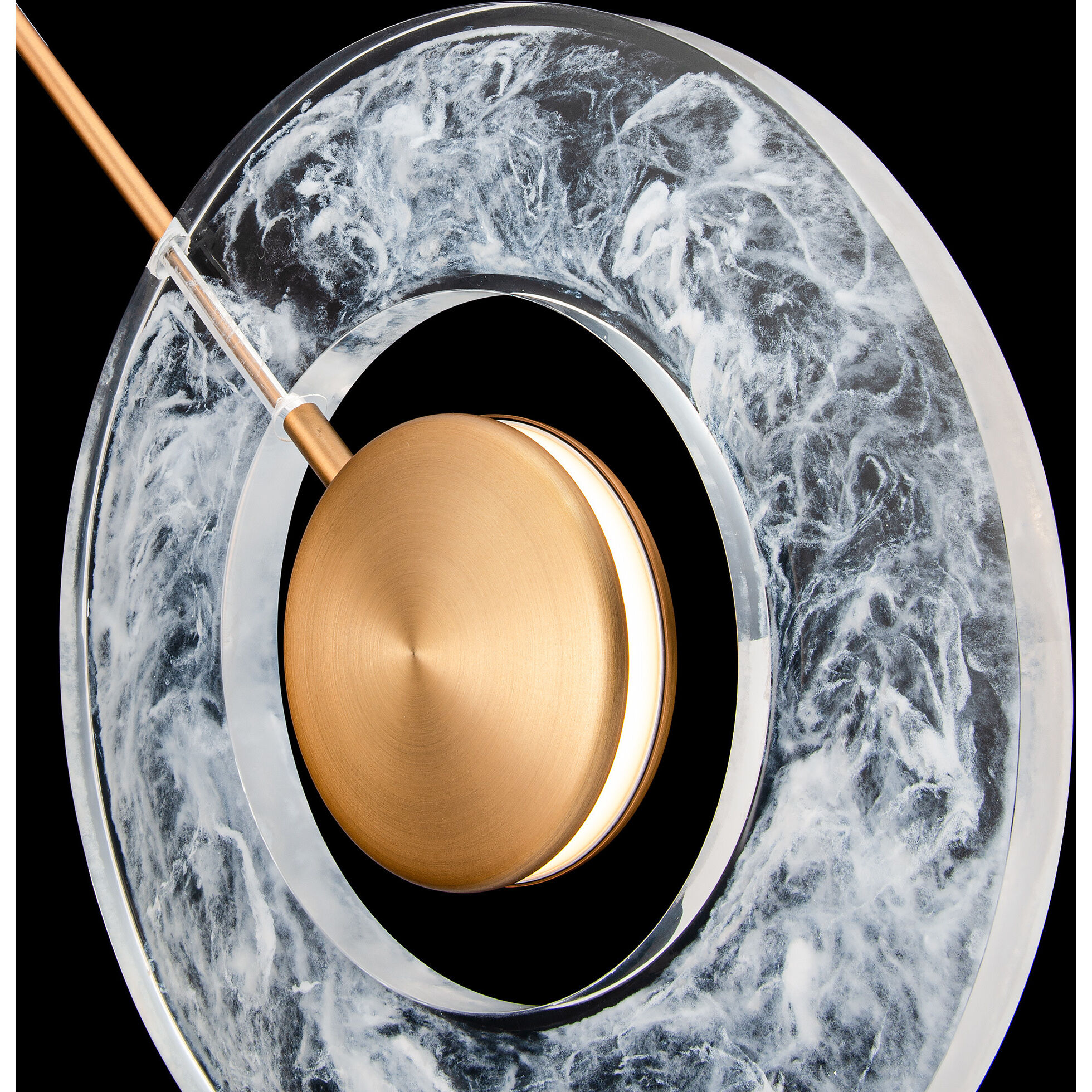 Cymbal LED 19 inch Aged Brass Pendant Ceiling Light