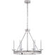 Chapman & Myers Launceton 6 Light 27 inch Polished Nickel Ring Chandelier Ceiling Light, Small