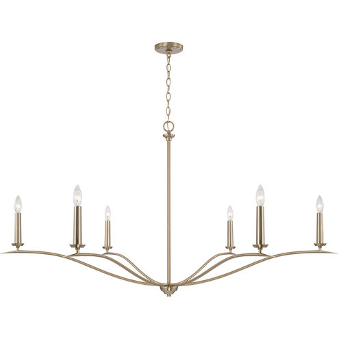 Grady 6 Light 57 inch Matte Brass Chandelier Ceiling Light
