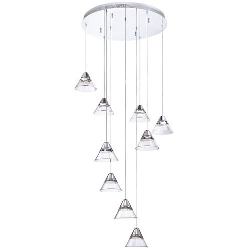 Geo LED 25.25 inch Chrome LED Pan Ceiling Light