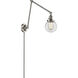 Beacon 30 inch 3.5 watt Satin Nickel Swing Arm Wall Light in Brushed Satin Nickel, Clear Glass, Franklin Restoration