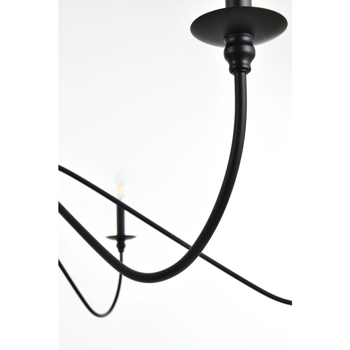 Rohan 6 Light 60 inch Matte Black Chandelier Ceiling Light