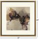 Warm Reception / With Pleasure Brown and Black and Beige and Gray Framed Art