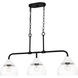 Otten 3 Light 36 inch Matte Black Island Light Ceiling Light