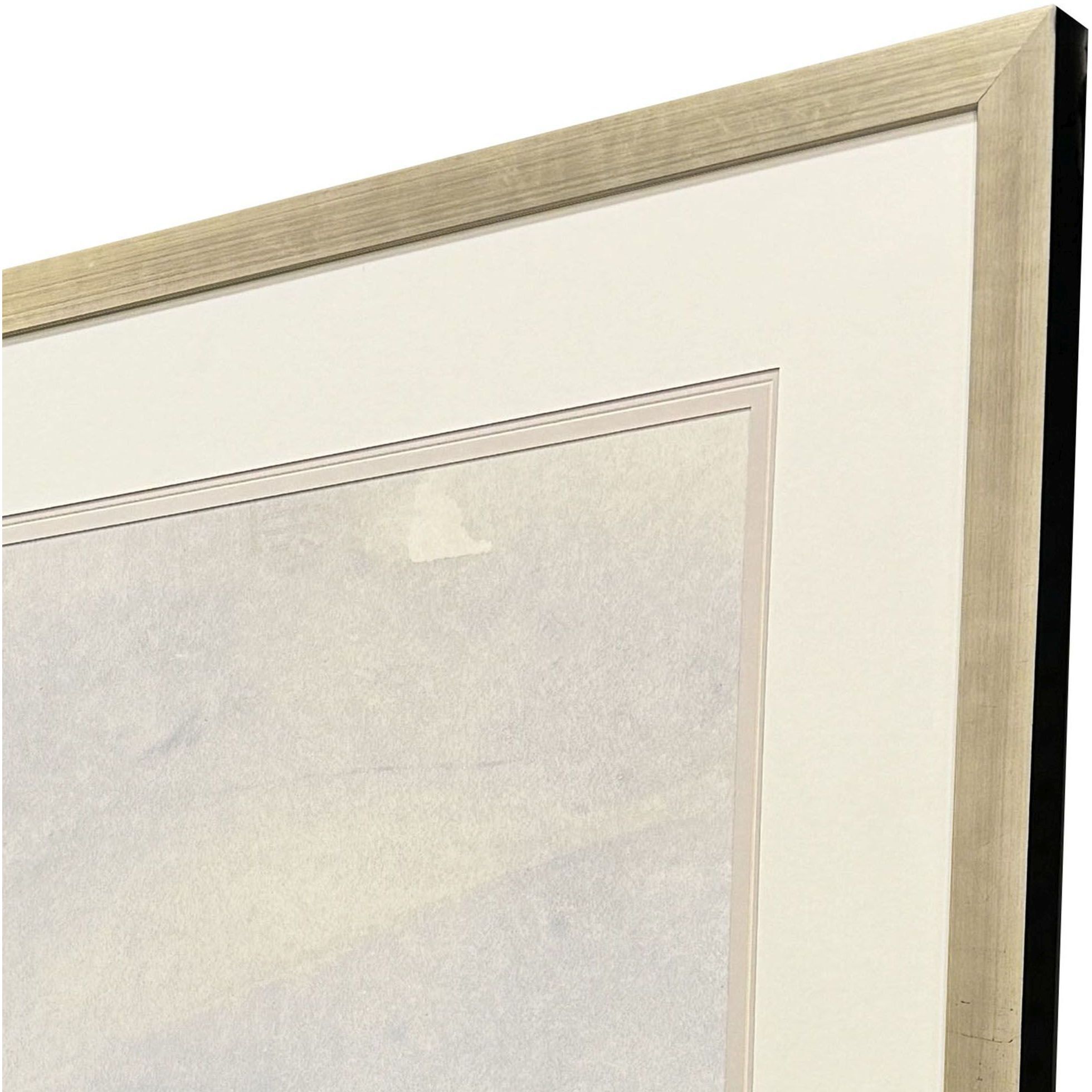 Misty I & II Blue and Orange and White Framed Art