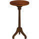 Florence Pedestal Side Table in Dark Brown