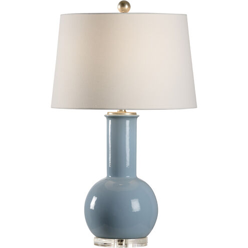 MarketPlace 29 inch 100 watt Sky Blue Glaze Table Lamp Portable Light