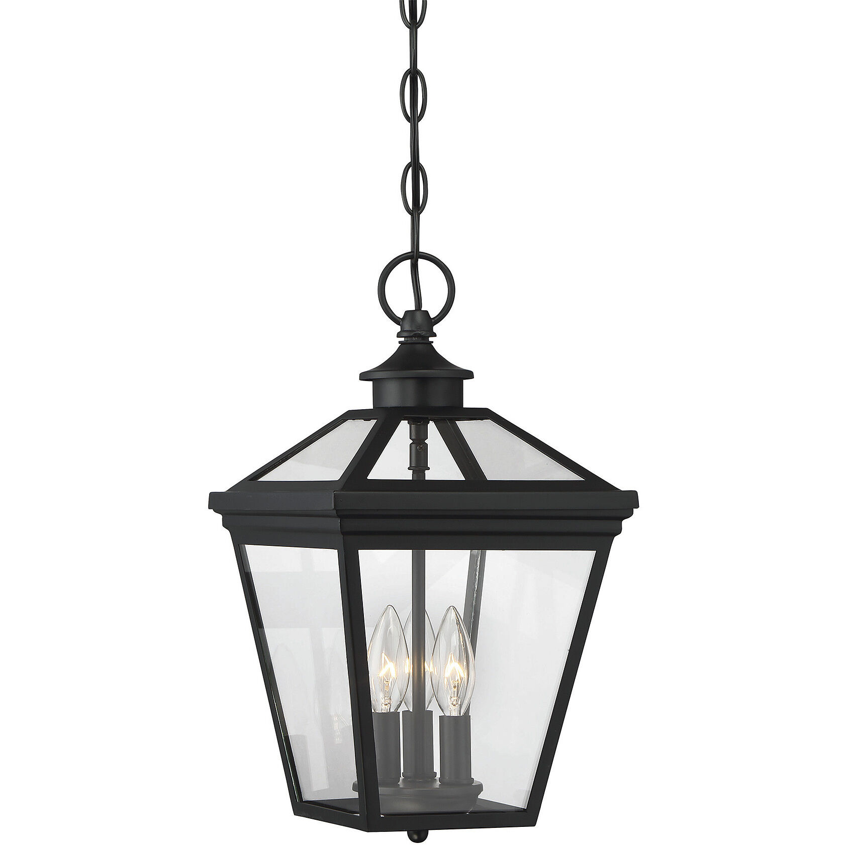 Ellijay 3 Light 9 inch Black Outdoor Hanging Lantern