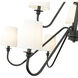 Gianna 9 Light 46 inch Matte Black Chandelier Ceiling Light