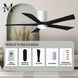 Atlas Irene-5HLK 42 inch Gloss White with Matte Black Blades Ceiling Fan, Flush Mounted